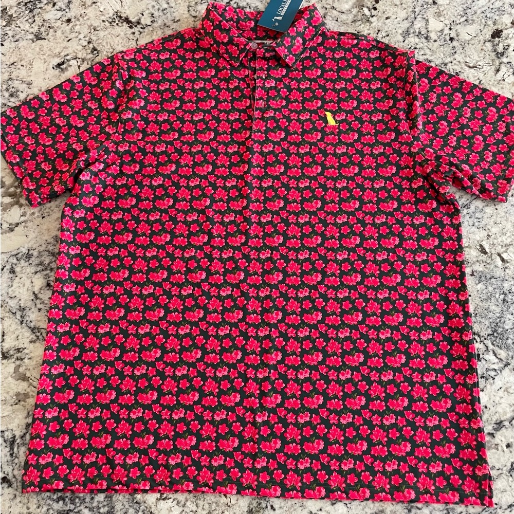 Local Boy Men's Floral Short-Sleeve Polo Shirt